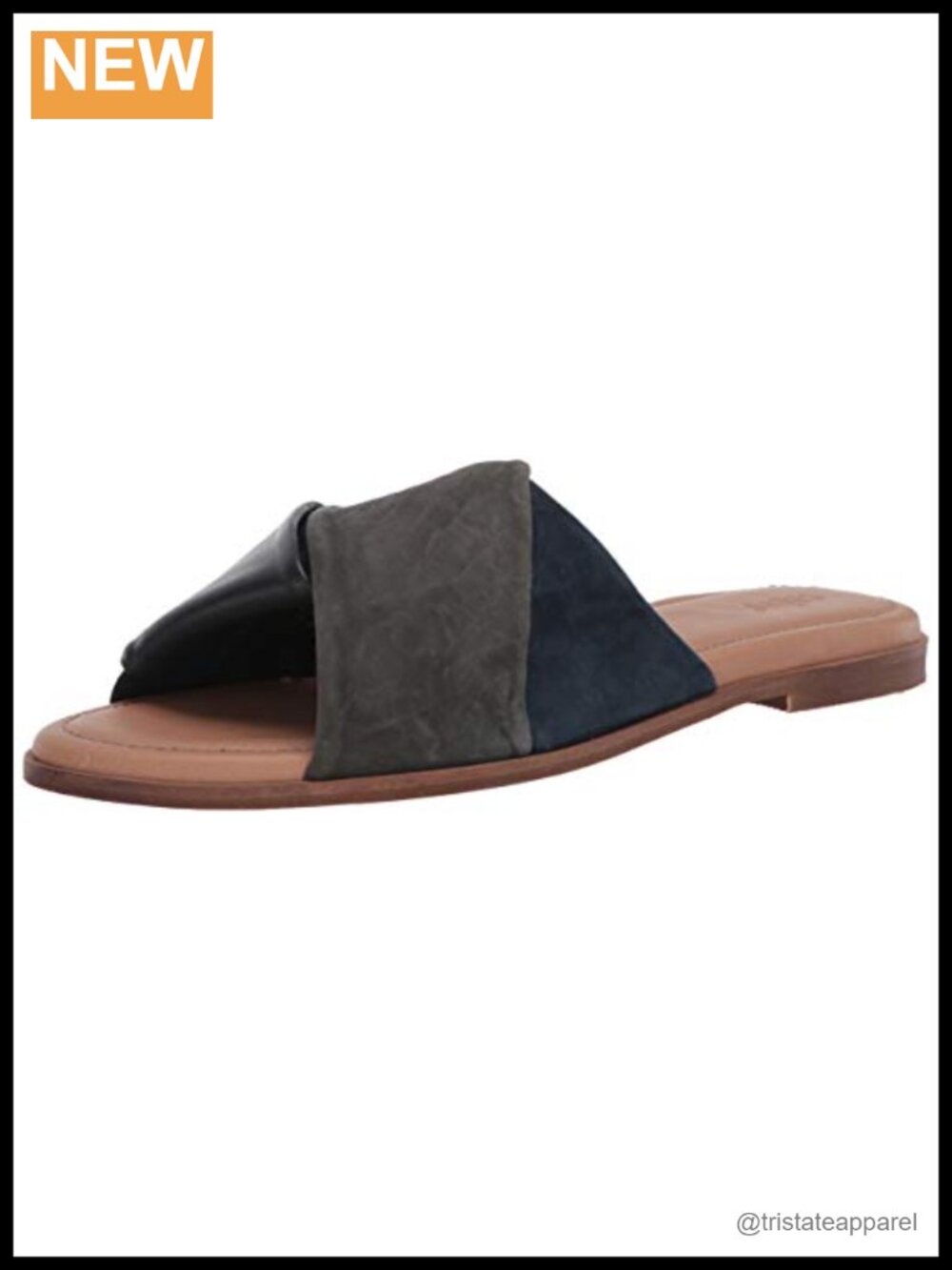 Suede Slide Sandal Open Toe Memory Foam Padded Outdoor Casual